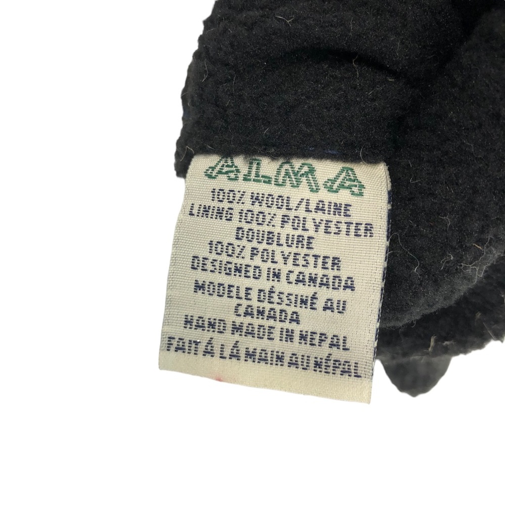 100% Lamb Wool Unisex Handmade Fleece Lined Snowflakes Winter Ski Mittens - Picture 8 of 9